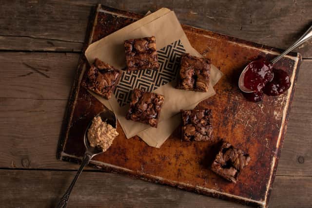 Linton & Co's peanut butter and jelly brownies