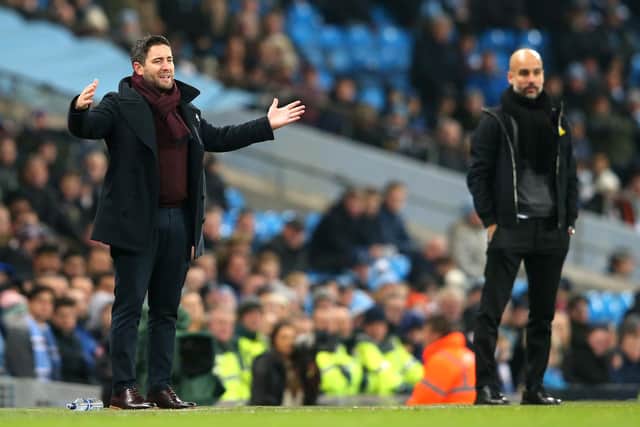 Lee Johnson came up against Pep Guardiola when Manchester City and Bristol City met in the Carabao Cup semi-finals in 2018