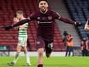 Josh Ginnelly celebrates after scoring against Celtic in the Scottish Cup final. Picture: SNS