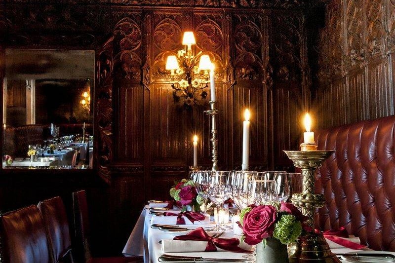 Where: 352 Castlehill, Edinburgh EH1 2NF. Conde Nast Traveller says: 'The restaurant is a vivid Gothic love letter, with flickering candelabras, fluted columns, tasselled curtains and marble busts straight from the prop cupboard of Guillermo Del Toro'.