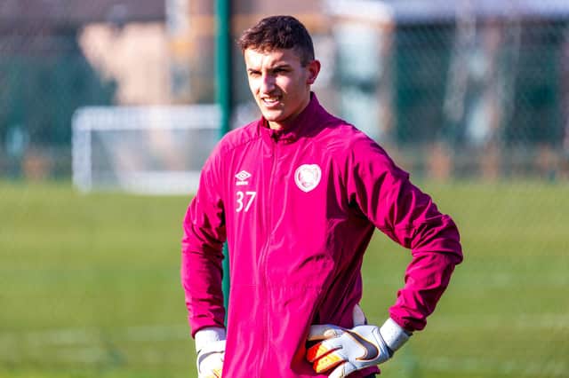 Hearts have a plan for teenage keeper Harry Stone. Pic: David Mollison.