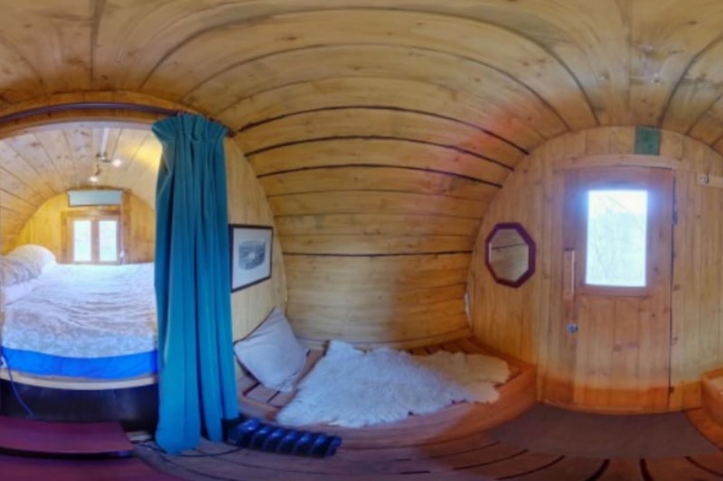 The Captain's Cabin is a luxury glamping pod with firepit and barbecue.