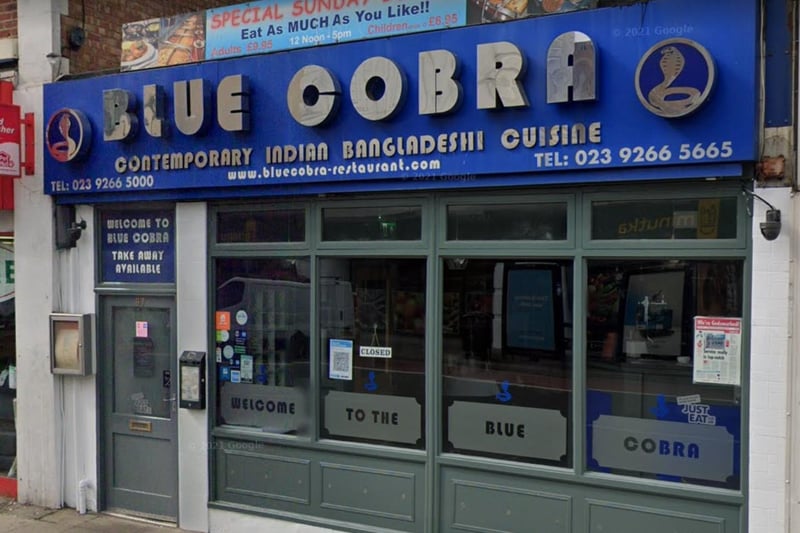 3: Blue Cobra in London Road, North End, serves Portsmouth's third-best takeaway curries according to our readers.