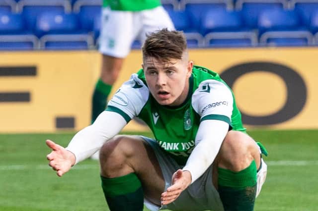 Kevin Nisbet cuts a dejected figure as Hibs draw a blank at Ross County