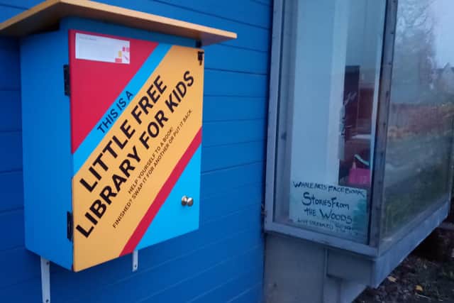 The little free library for children, 30 Westburn Grove, Edinburgh (Photo: Michael Bowdidge).