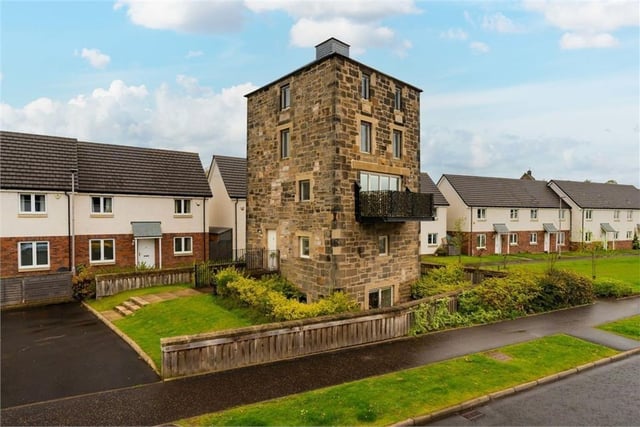 This historic tower house, which is believed to date back to 1880, was another popular property with Edinburgh buyers in May. The C listed building, which once formed part of Kirkliston Distillery, is now a three-bedroom residential property spanning five floors. The home is currently under offer, but was going for offers over £350,000.