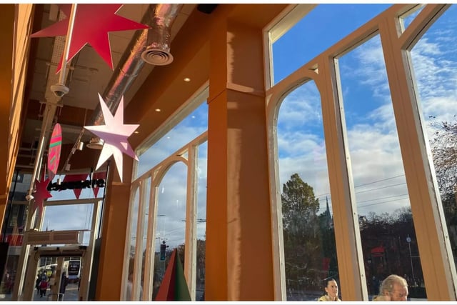 Customers will step into a Starbucks winter wonderland, as the store will be adorned with festive decorations throughout the holiday season.
