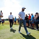 Jon Rahm and Rory McIlroy walk to a tee during the first round of the abrdn Scottish Open at The Renaissance Club. Picture: Luke Walker/Getty Images.