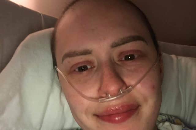 Nicole during her own treatment