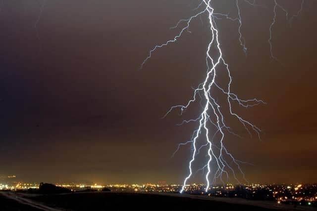A Met Office weather warning is in place for thunderstorms across Edinburgh