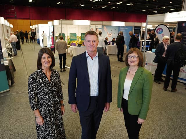 Tanja Kunze, Marshall Dallas and Elaine Miller of the EICC at this week's DDL 2023 conference. Picture: Stewart Attwood