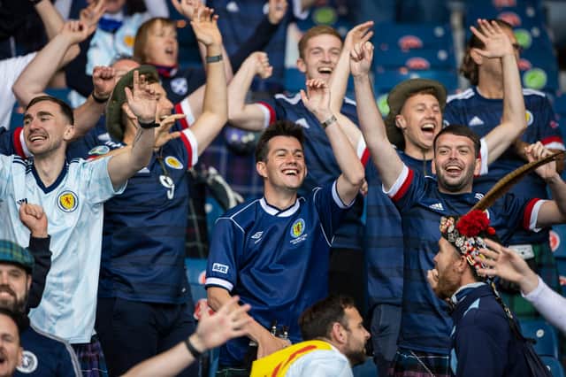Scotland fans back their team at Hampden