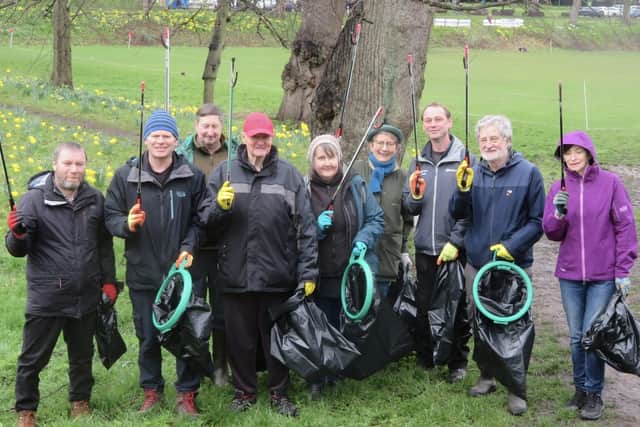 The Friends of Inch Park litter-picking volunteers.