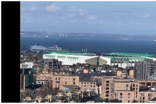 Hibs fans belted out Sunshine on Leith at Easter Road – and local man Kristan Reed even captured video footage all the way from Arthut’s Seat.