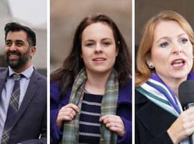 The three SNP leadership candidates: Humza Yousaf, Kate Forbes and Ash Regan (Picture: PA)