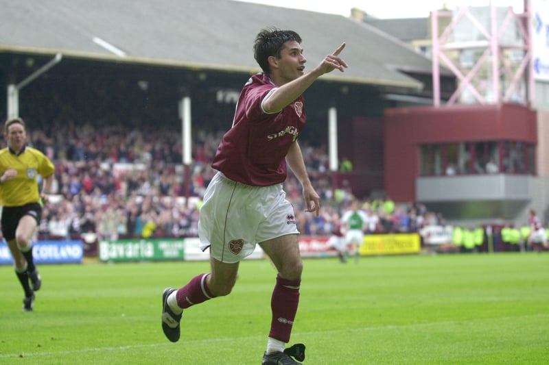 Juanjo was the hero for Hearts, as the Jambos finished the season on a high by defeating Hibs 2-1 at Tynecastle and qualifying for the UEFA Cup.