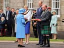 Queen Elizabeth II has arrived at her official residence in Scotland