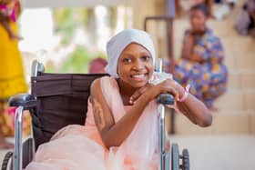 -Zainabu Haroub Said, who travelled 600km to Muhimbili, Tanzania for skin grafts and operations to treat severe burns. (Pic: Daud Lyon, KidsOR)