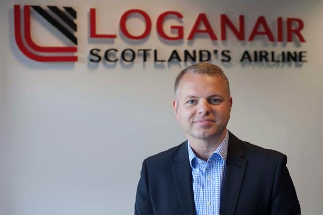 Loganair chief executive Jonathan Hinkles said his past battle against Flybe proved former American Airlines chairman Bob Crandall’s view that aviation is a “nasty, rotten business”. Picture: Chris James/Loganair