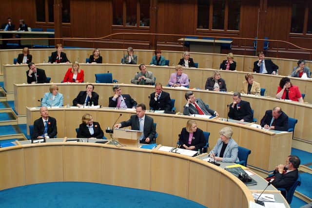 The parliament first met at the General Assembly Hall at The Mound         Pic Adam Elder/Scottish Parliament