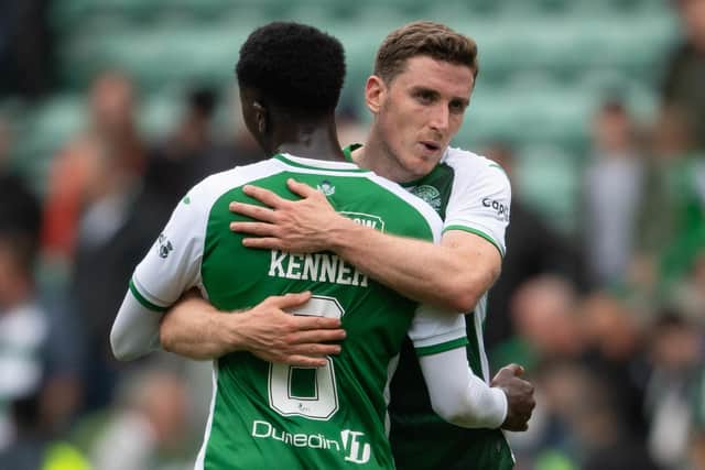 Paul Hanlon and Nohan Kenneh have been important players for Hibs in recent weeks. Picture: Ross Parker / SNS