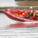 The RNLI Queensferry Lifeboat was sent out to rescue two people stranded on Cramond Island.