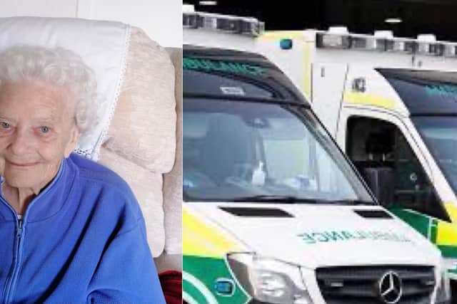 Margaret Rothery, 98, had to wait  more than 16 hours for an ambulance to reach her.