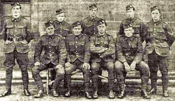 Some members of McCrae's Battalion, recruited for the First World War.