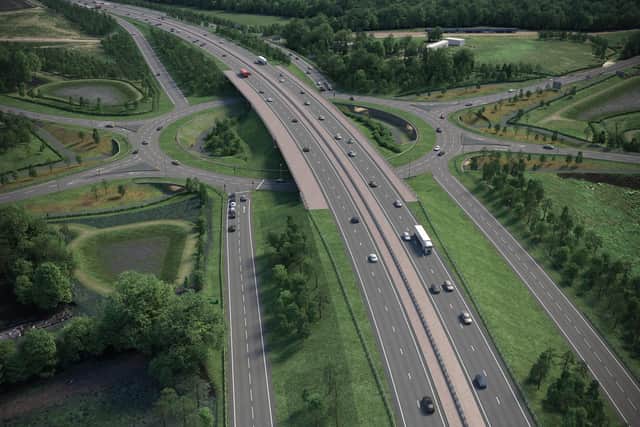 An artist's impression of the proposed Sheriffhall roundabout flyover