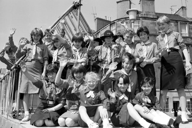 Here Leith Division Guides and Brownies take part in the Leith Pageant. Year: 1986