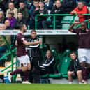 Uche Ikpeazu has named goals against Hibs as some of his best Hearts memories. Picture: SNS