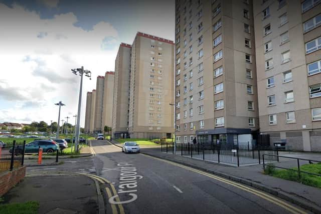 Firefighters were called to a fire in Craigour Place this evening, after an earlier report in a block of flats in Inchgarvie Court. Pic: Google