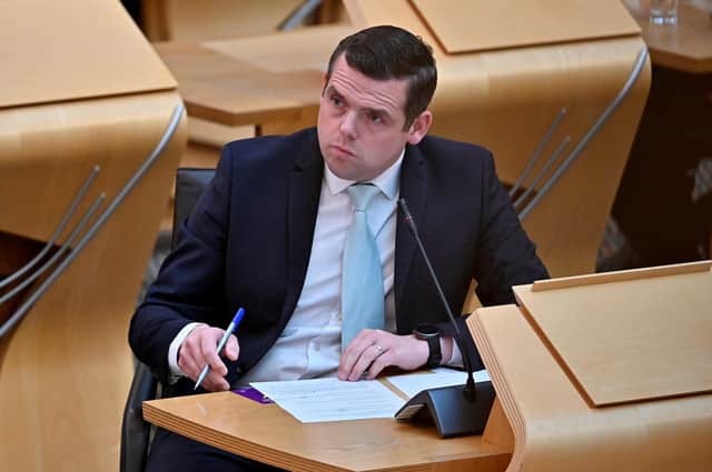 Douglas Ross quizzed the First Minister on drugs policy in Holyrood today.