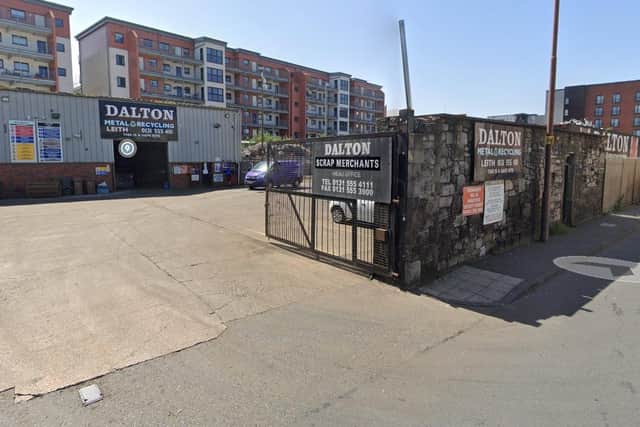 Plans have been lodged to turn this Leith scrapyard at Salamander Street into student flats. Photo: Google.