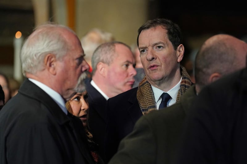Former Tory Chancellor George Osborne was also at the memorial service.