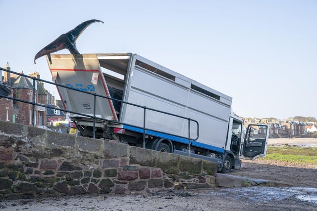 East Lothian Council arranged the removal of the carcass and said the surface sand on the beach had been raked over, but still advised people to avoid the area until the next high tide.
