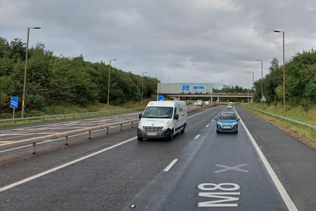 M8: Lane closed and delays expected after crash on Edinburgh motorway