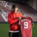 Armand Gnanduillet is Hearts' new No.9. Pic: Heart of Midlothian FC