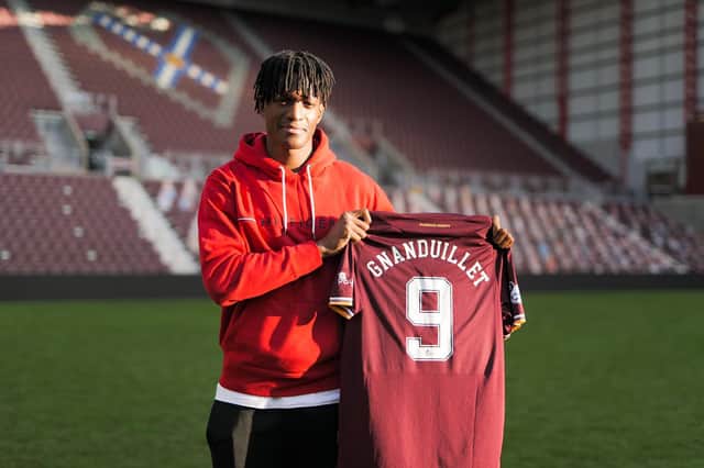 Armand Gnanduillet is Hearts' new No.9. Pic: Heart of Midlothian FC