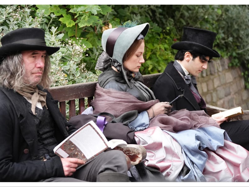Cast extras on set during the filming of Guillermo del Toro's Frankenstein in Edinburgh. Picture date: Friday September 13, 2024.