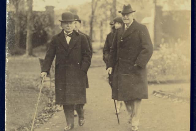 Photograph of David Lloyd George and Balfour at Whittinghame in October 1922.