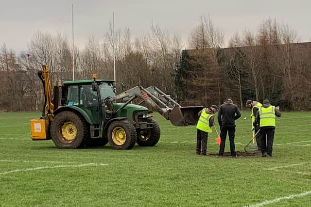 Edinburgh Council Park’s team were sent out to repair the pitches and clear up debris and litter.