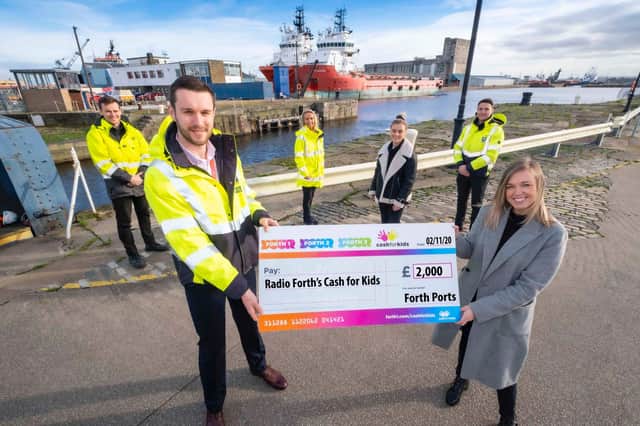 Staff as Forth Ports have raised over £2k for children in the Capital this winter.