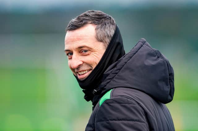 Hibs manager Jack Ross wants to see tangible reward for the hard work already put in by his squad this season. Photo by Mark Scates/SNS Group
