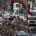 Work on the Edinburgh tram project at Princes Street in 2009 – back in 2007 John McLellan cited the go-ahead for the project as good news