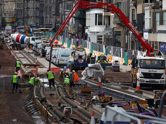 Work on the Edinburgh tram project at Princes Street in 2009 – back in 2007 John McLellan cited the go-ahead for the project as good news