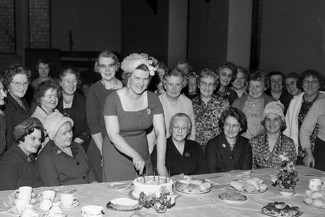 The Bruntsfield Townswomens Guild are seen here celebrating their 9th birthday in 1963.