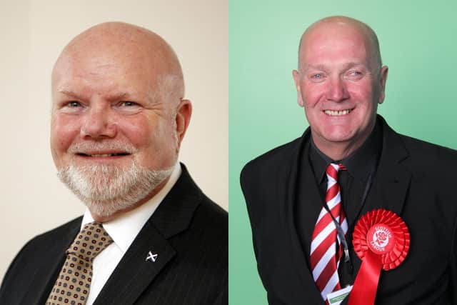 Midlothian North MSP Colin Beattie (SNP) and Midlothian Council leader, Councillor Derek Milligan (Lab).