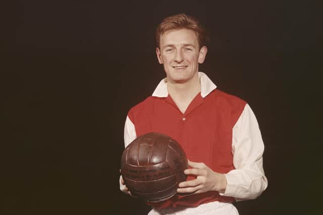 George Eastham of Arsenal pictured in December 1960 at Highbury