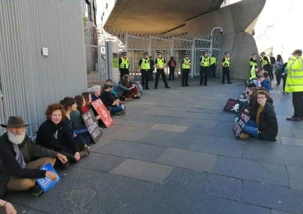 Climate change campaigners have staged a number of protests at Holyrood